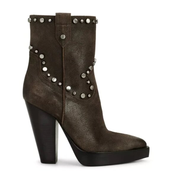 NEW Vince Camuto NANIKSHIE TOBACCO/VINTAGE SUEDE Studded Boots tobacco 563mn - Picture 1 of 6